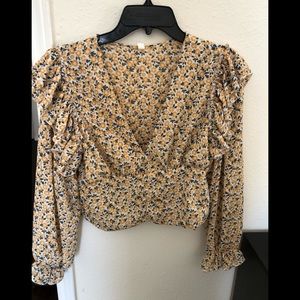 Floral V-Neck Blouse